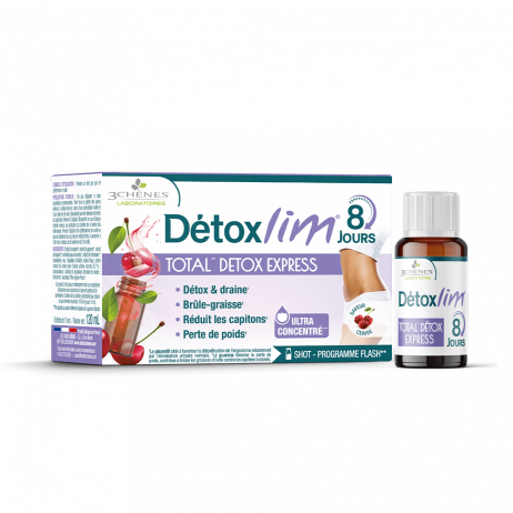 3 CHENES DétoxLim Total Détox Express 8 Shots de 15ml