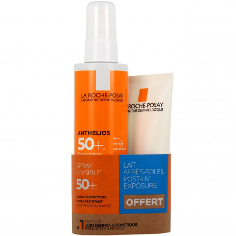 LA ROCHE-POSAY Anthélios Spray Invisible SPF50+ 200ml+ Lait Après Soleil 75ml OFFERT