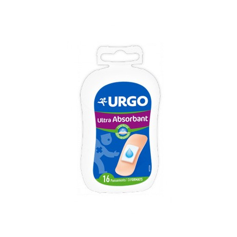 URGO Ultra absorbant 16 pansements 3 formats