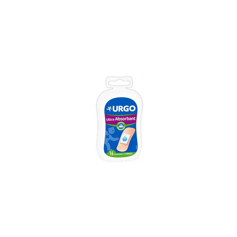 URGO Ultra absorbant 16 pansements 3 formats URGO Ultra absorbant 16 pansements 3 formats