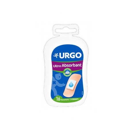 URGO Ultra absorbant 16 pansements 3 formats