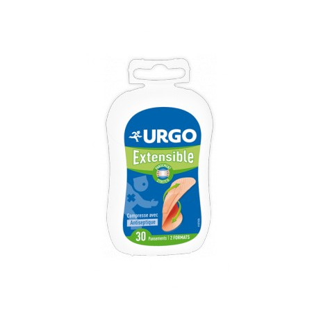 URGO Extensible pansements avec compresses antiseptique 2 formats