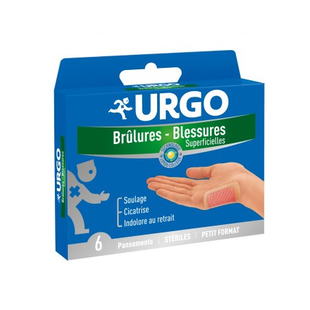 URGO Brulures Blessures superficielles 4 pansements grand format