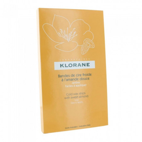 KLORANE cire dépilatoire à froid jambes 6 doubles bandes