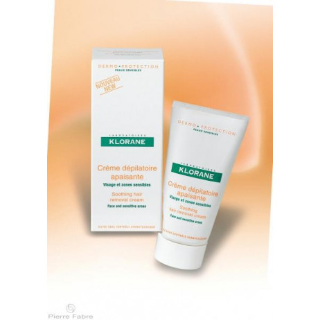 KLORANE crème dépilatoire apaisante visage et zones sensibles 75ml
