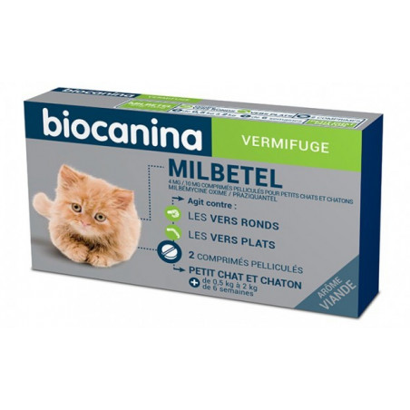 BIOCANINA Milbetel vermifuge chat 2 comprimés