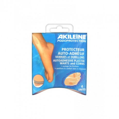 AKILEINE Podoprotection protecteur auto-adhésif verrues durillons x4