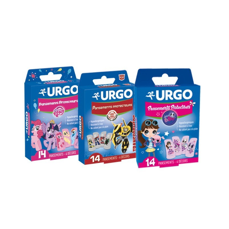 URGO Protecteur enfant 14 pansements 4 décors URGO Protecteur enfant 14 pansements 4 décors