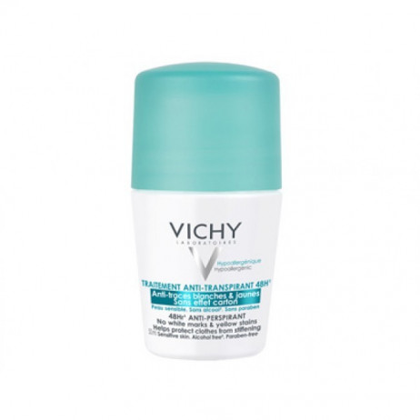 VICHY Déodorant bille anti-transpirant 48h anti-traces 50ml