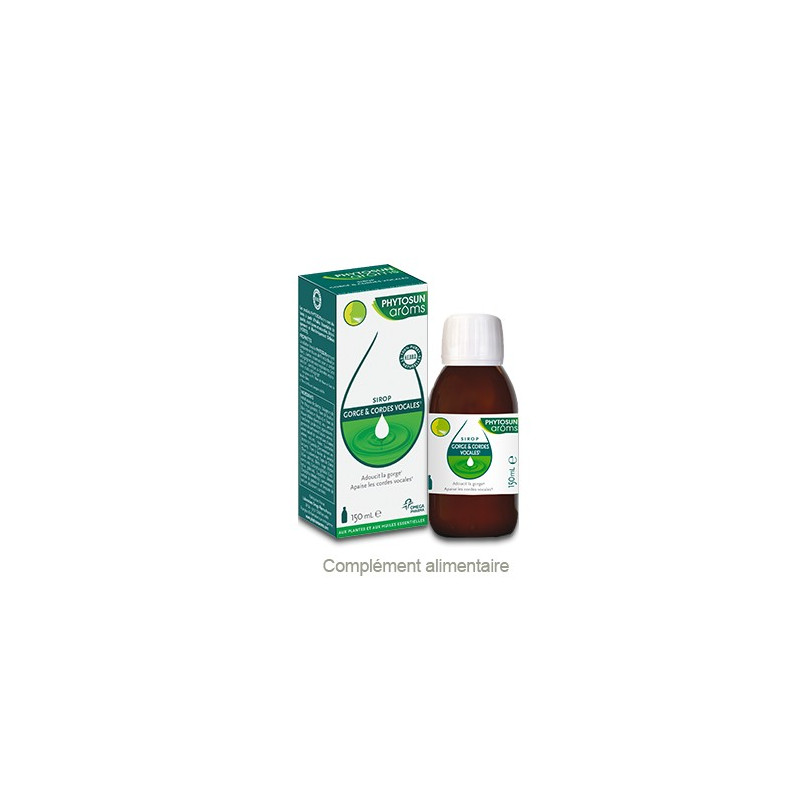 PHYTOSUN AROMS Sirop gorge et cordes vocales 150ml PHYTOSUN AROMS Sirop gorge et cordes vocales 150ml