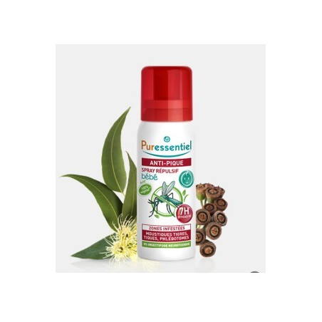 PURESSENTIEL Anti-pique spray répulsif bébé 60ml
