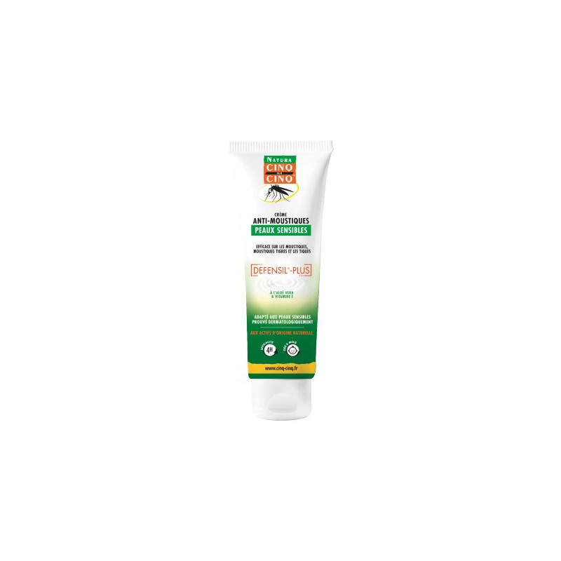 CINQ SUR CINQ Natura crème anti-moustiques peaux sensibles 100ml CINQ SUR CINQ Natura crème anti-moustiques peaux sensibles 100ml