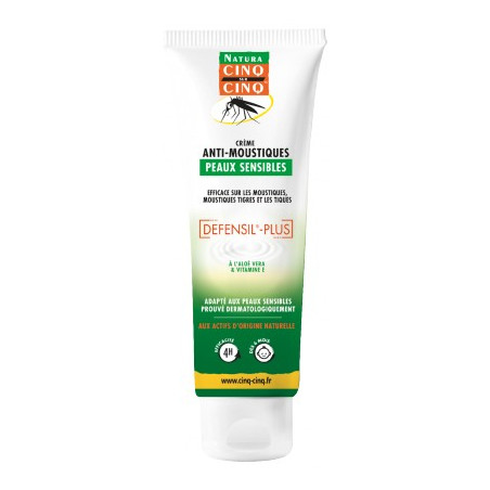 CINQ SUR CINQ Natura crème anti-moustiques peaux sensibles 100ml