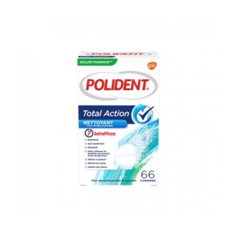 POLIDENT Total action nettoyant 66 comprimés