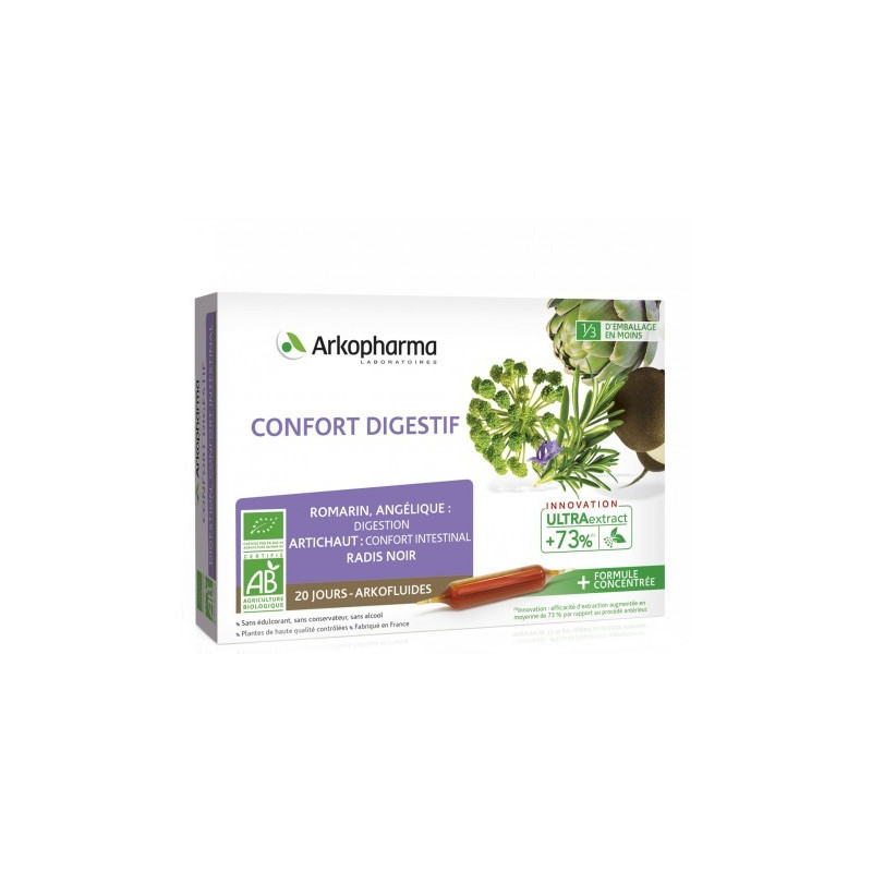 ARKOPHARMA Confort digestif ampoules 20X10ml ARKOPHARMA Confort digestif ampoules 20X10ml
