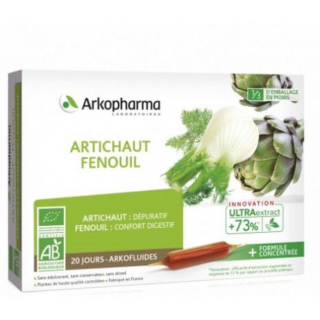 ARKOPHARMA Artichaut fenouil ampoules 20X10ml