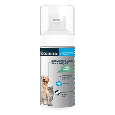 BIOCANINA Shampoing mousse sans rinçage 150ml