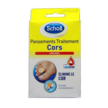 SCHOLL Pansements traitement cors x8 pansements