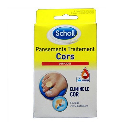 SCHOLL Pansements traitement cors x8 pansements