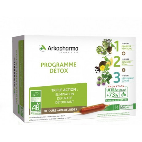 ARKOPHARMA Programme détox triple action x30 jours