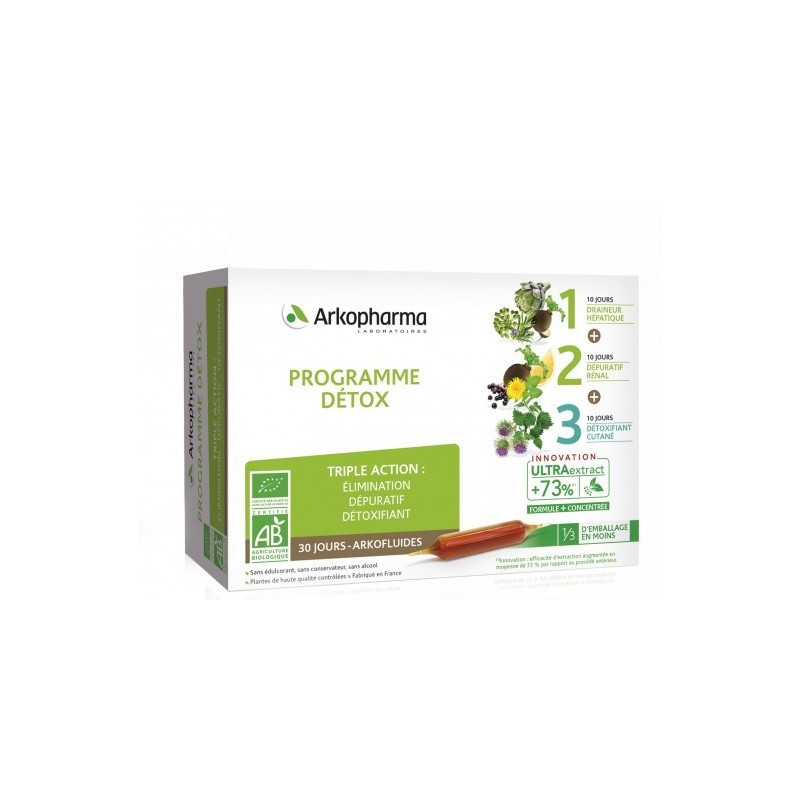 ARKOPHARMA Programme détox triple action x30 jours